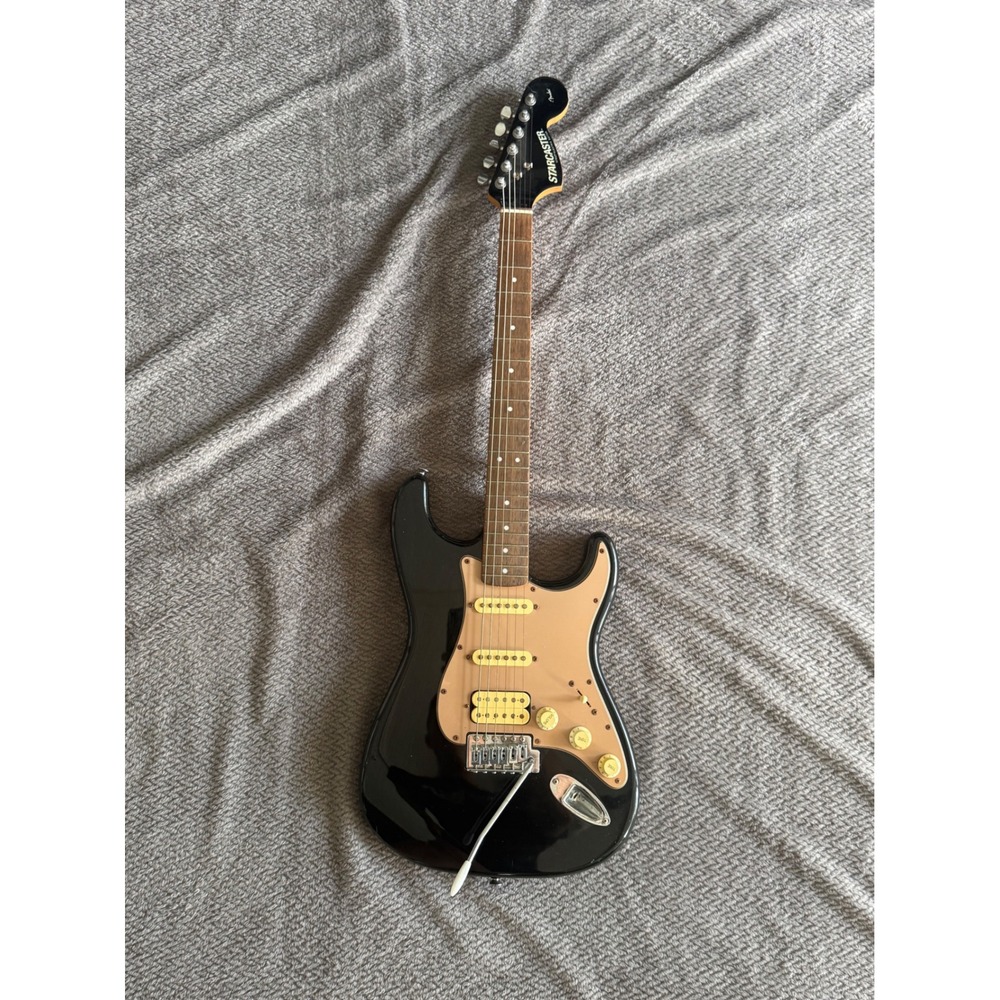 Fender Starcaster Strat Electric Guitar HSS Black Copper Pickguard ICS09046082